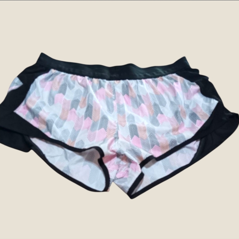 Y2K Victoria Secret Sport Womens Large Athletic Colorful Running Shorts Stretch